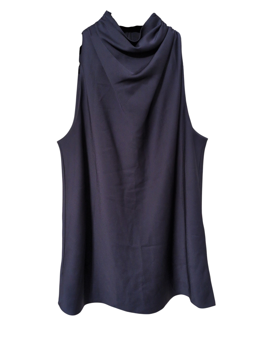 Ted Baker Slate Blue Draped Sleeveless Cowl Neck Top Size 3